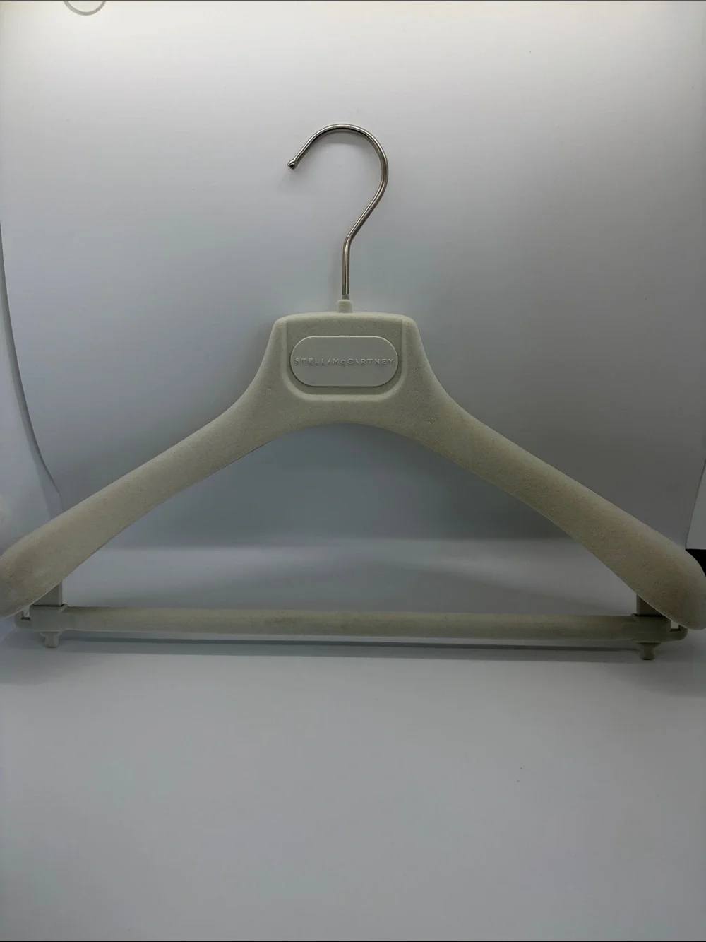 Stella McCartney Cream Velvet Padded Suit Hanger with Bar